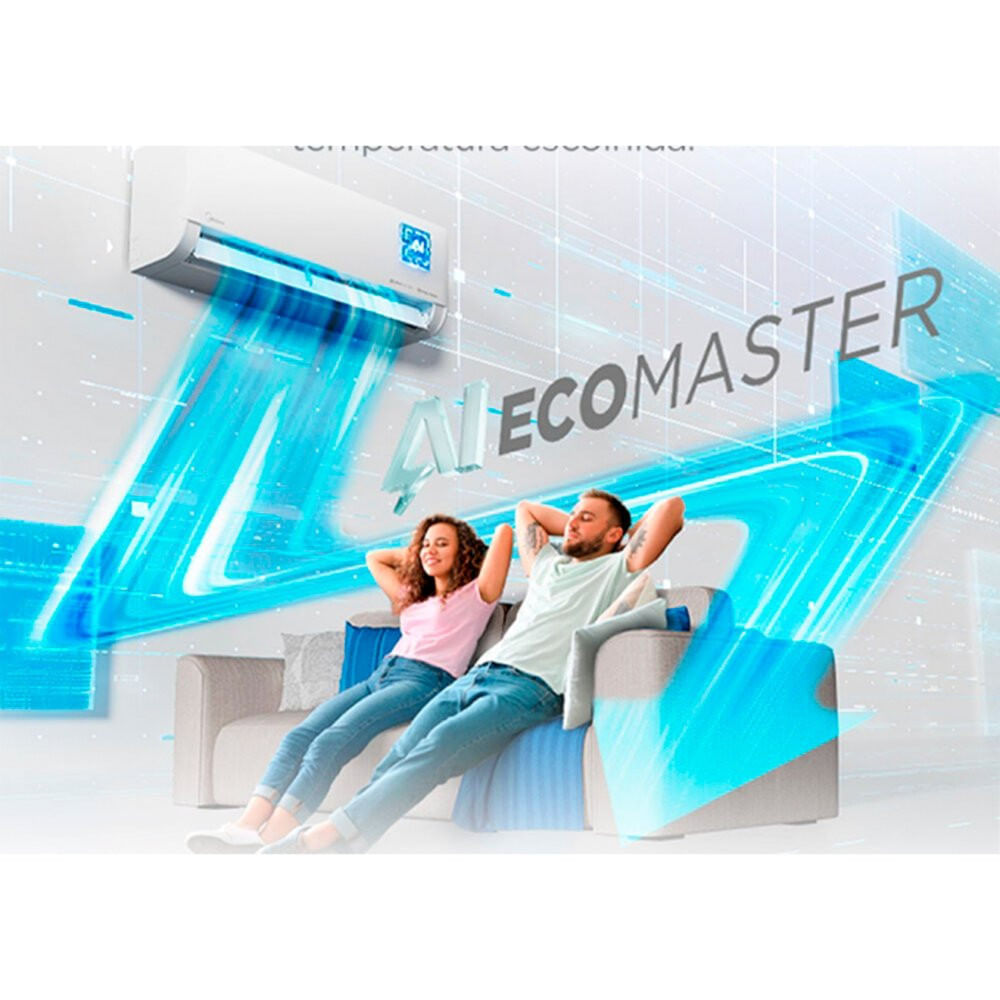 Ar-Condicionado Split 9000 BTUs AI Ecomaster, Inverter, Quente e Frio Midea Branco - 220V