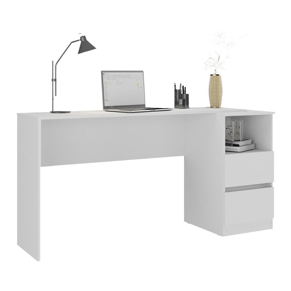 Miniatura Escrivaninha 150,5cm com Nicho e 2 Gavetas Flex Multimóveis MP6035 Branco