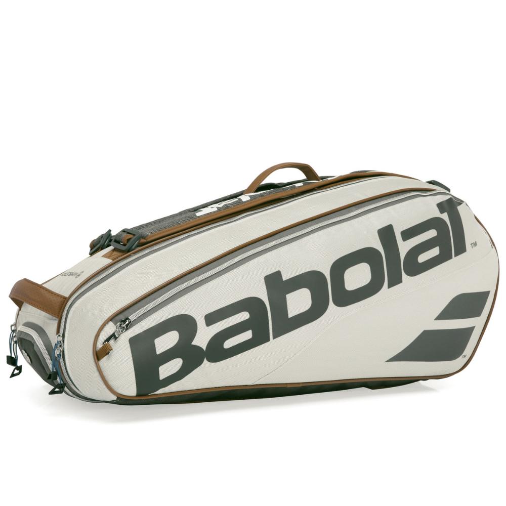 Miniatura Raqueteira Babolat Wimbledon X6 Cinza e Marrom