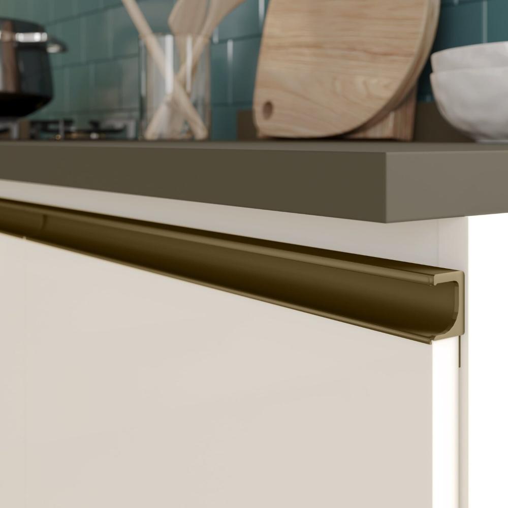 Kit Ilha Gourmet 2 Portas 3 Gavetas com Tampo Connect Duna/Off White