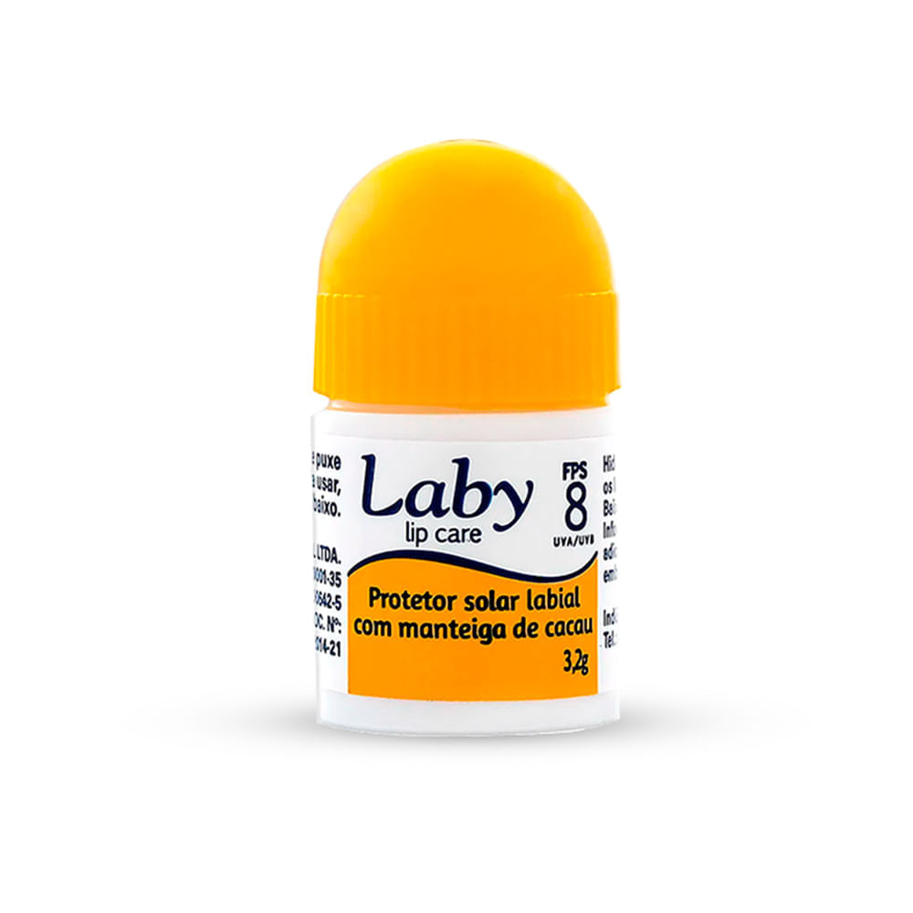 Miniatura Protetor Solar Labial Laby FPS 8 Manteiga de Cacau com 3,2g