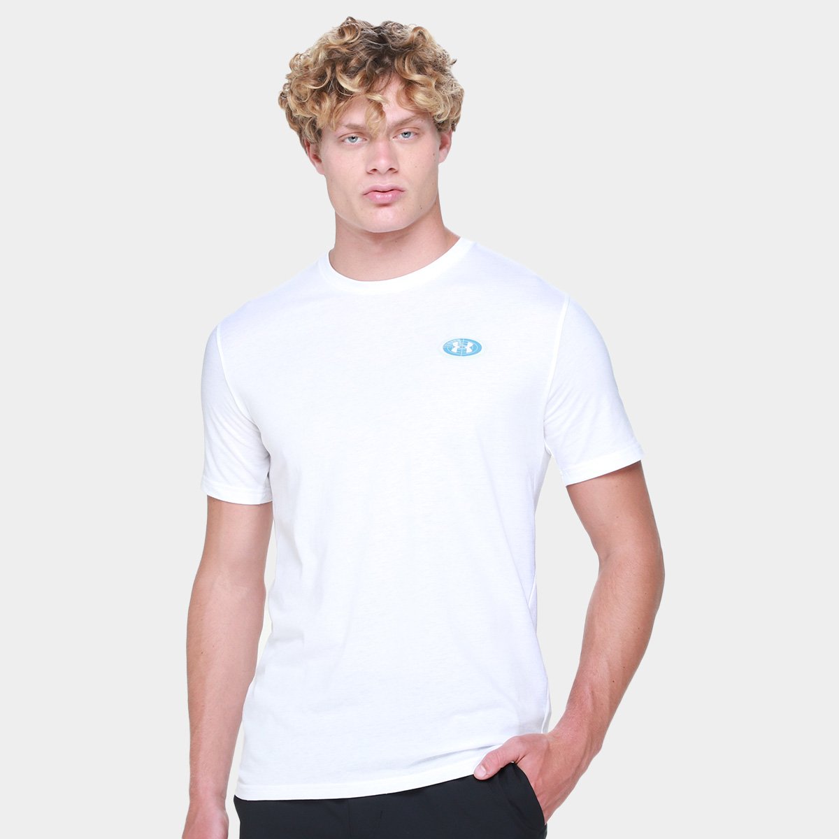 Miniatura Camiseta Under Armour Outdoor Masculina Branco+Azul - G