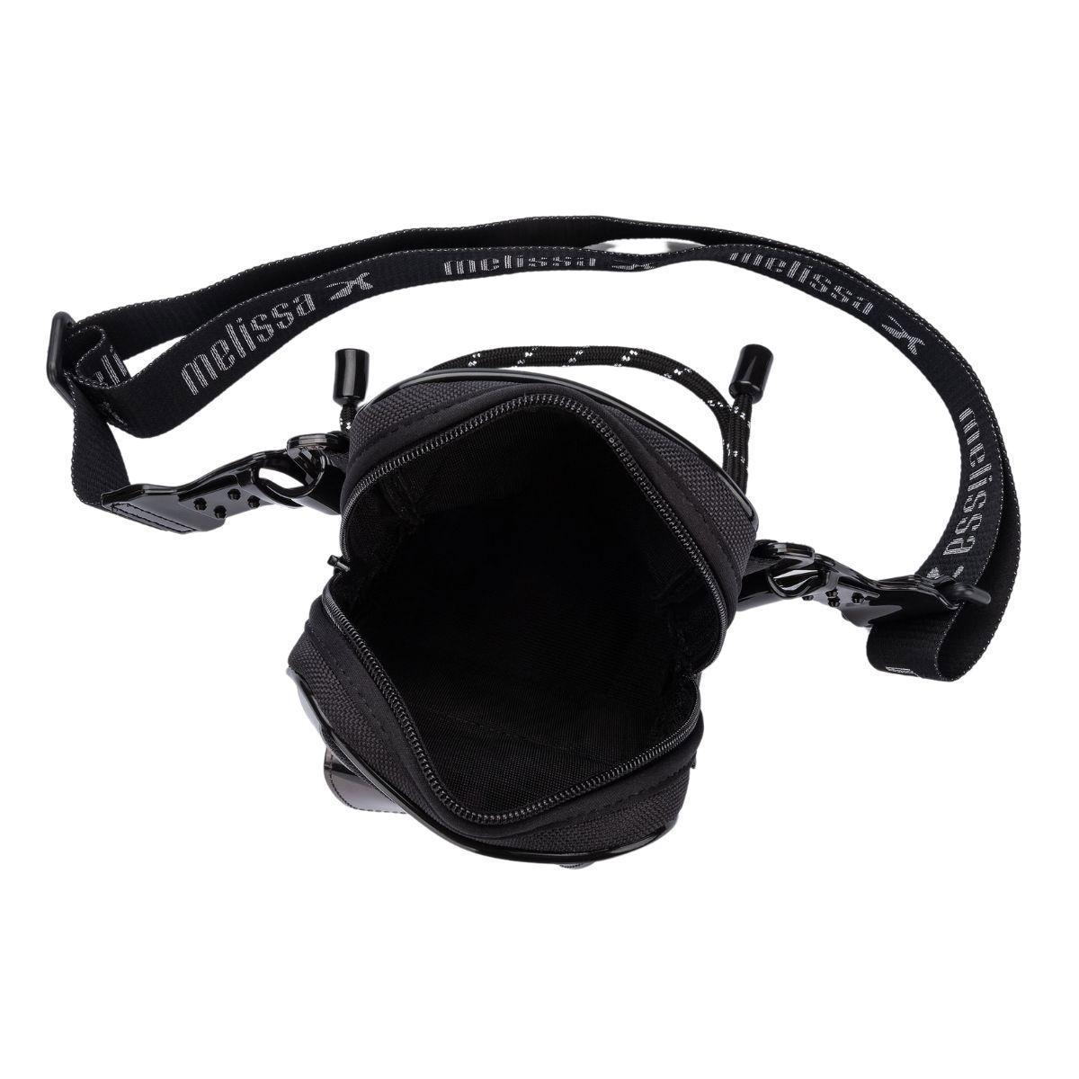 Miniatura Bolsa Melissa X Heat Bag Preto Prata