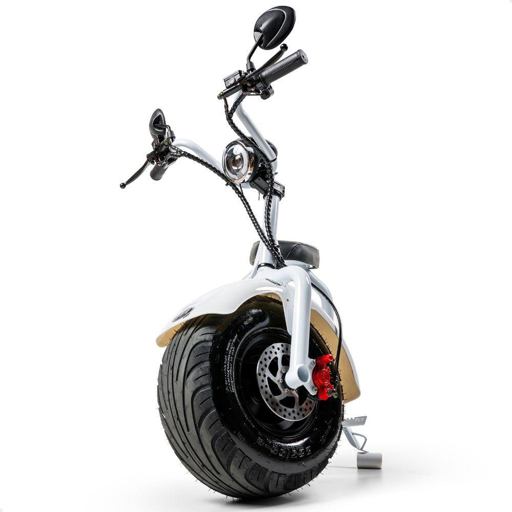 Miniatura Scooter Elétrica 1000w Tui Pop Moto Patinete Sem Cnh Branco-branco