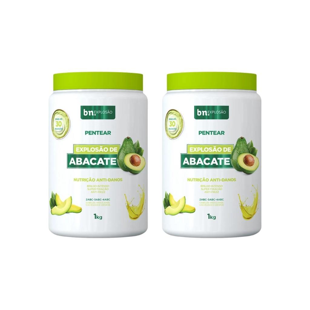 Miniatura Creme Para Pentear Beleza Natural 1Kg Explosao Abacate - 2Un