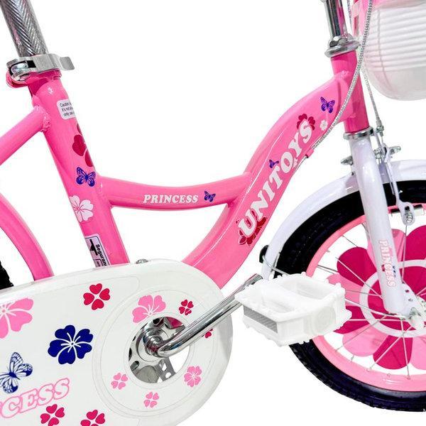 Miniatura Bicicleta Infantil Rosa Aro 14 Com Cestinha Rodinha E Buzina