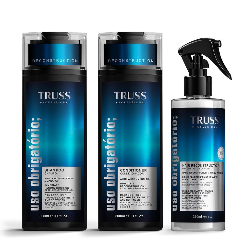 Miniatura Truss Uso Obrigatório Kit Shampoo Condicionador E Reconstrut