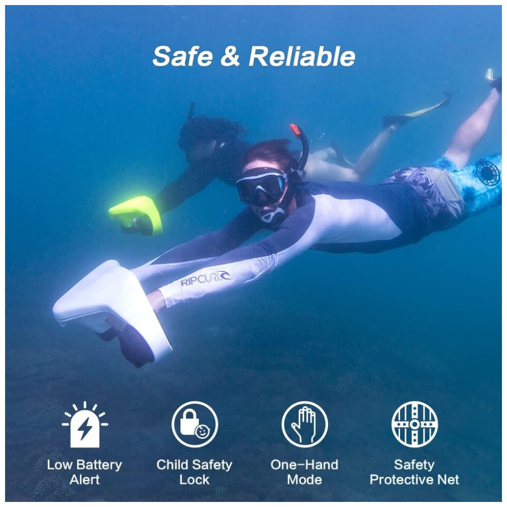 Miniatura PRO Scooter de Propulsor Aquático Mergulhe de até 40 Metros com Suporte para Câmera, ASIWO, Laranja