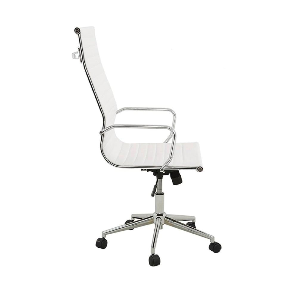 Miniatura Conjunto 2 Cadeiras de Escritório Presidente Giratória Sevilha Alta Rivatti Branco