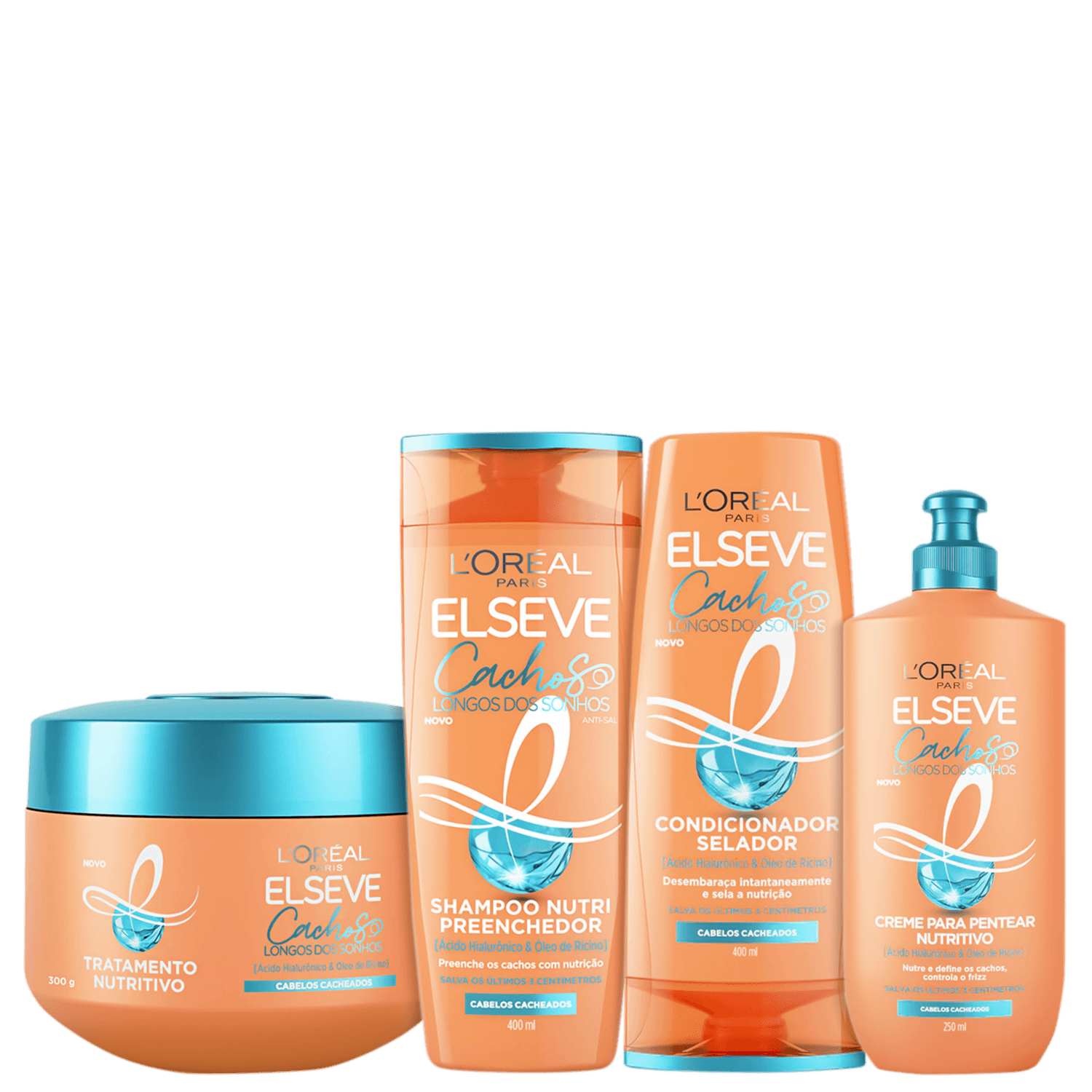 Miniatura Kit Elseve L'Oréal Paris Cachos Longos dos Sonhos (4 Produtos)
