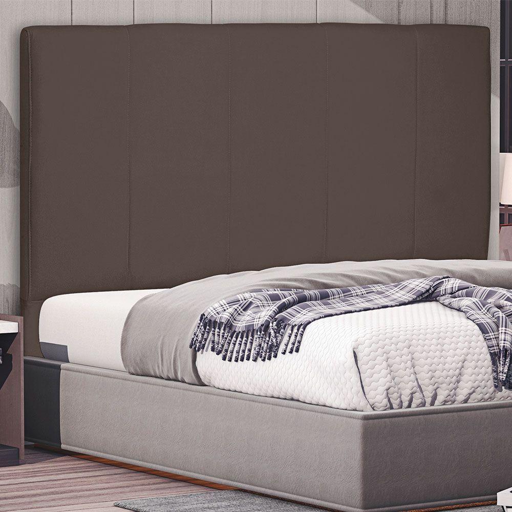 Miniatura Cabeceira Casal 1,40m Ravenna Suede Caramelo