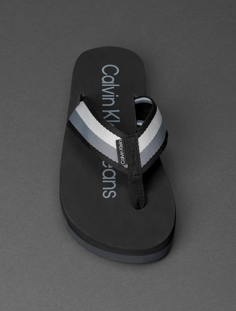 Miniatura Chinelo Masculino Cadarço Stripe Calvin Klein Jeans - Preto Chinelo Masculino Cadarço Stripe Calvin Klein Jeans Preto 37/38