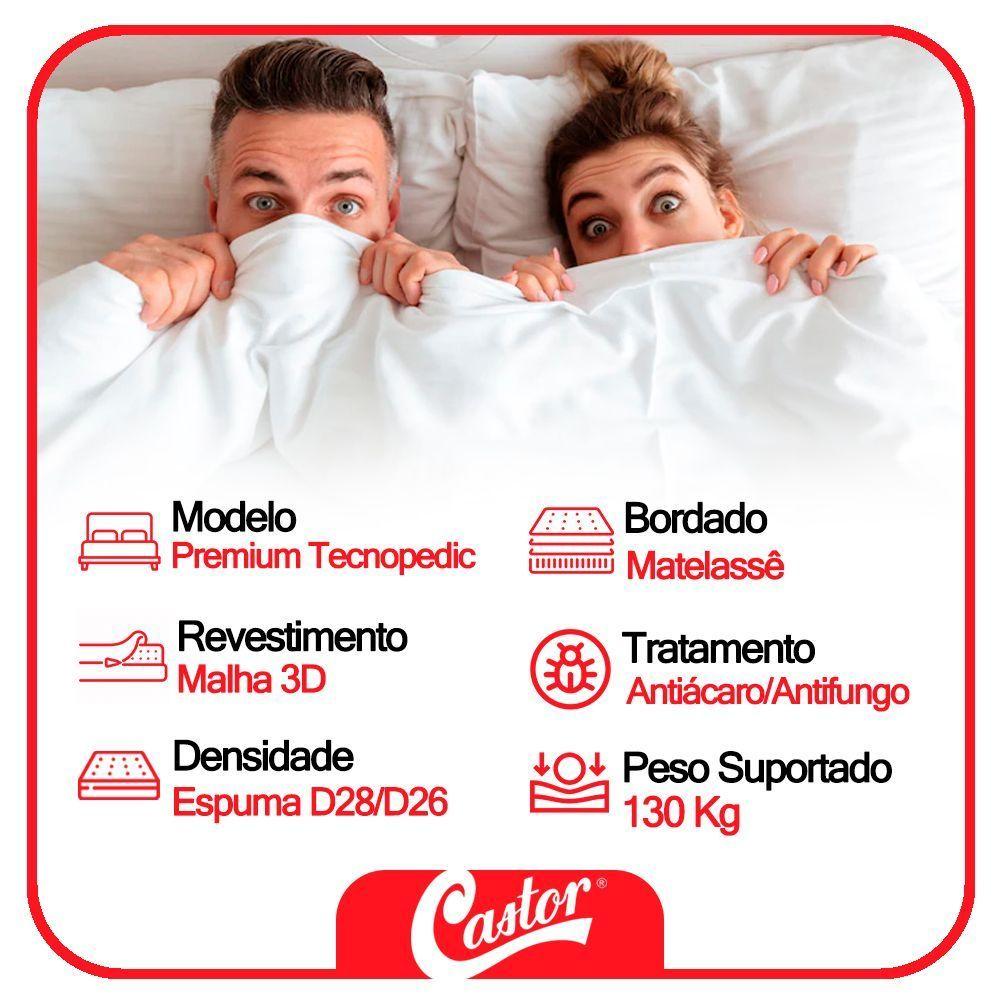 Colchão Castor Casal Molas Premium Tecnopedic 138x188x30