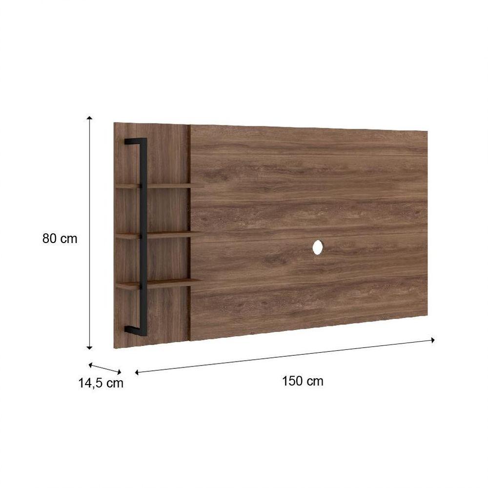 Painel Amazonas para Tv Até 50" Com Prateleiras Madeirado