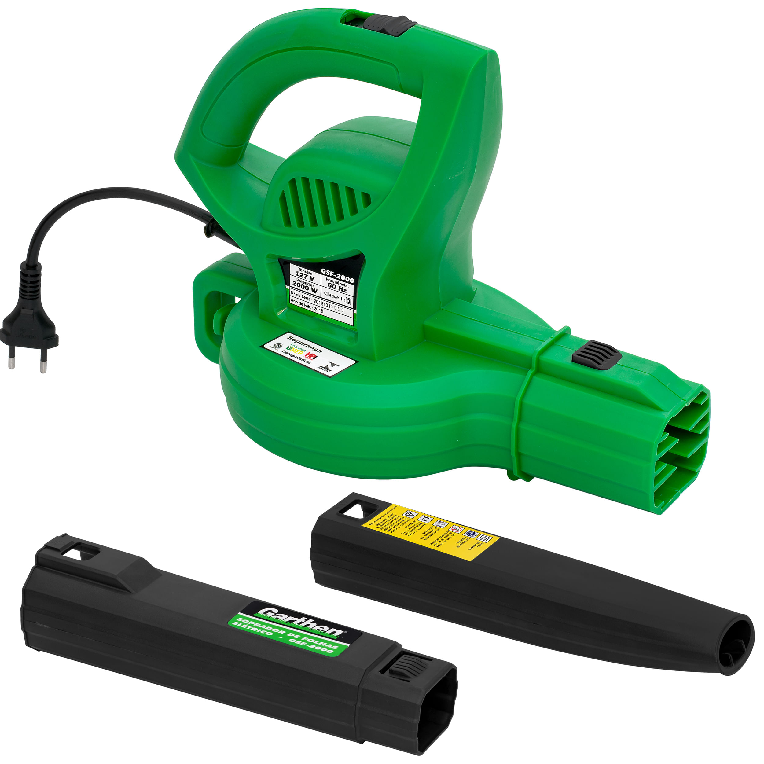 Miniatura Soprador De Folhas Elétrico Garthen GSF2000 - 110v