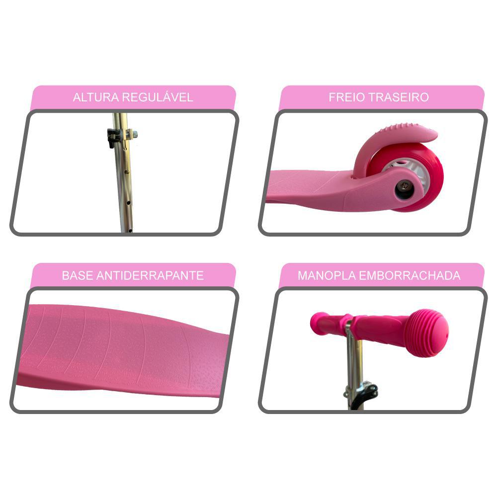 Miniatura Patinete Feminino Infantil Urbano Scooter Infantil 3 Rodas