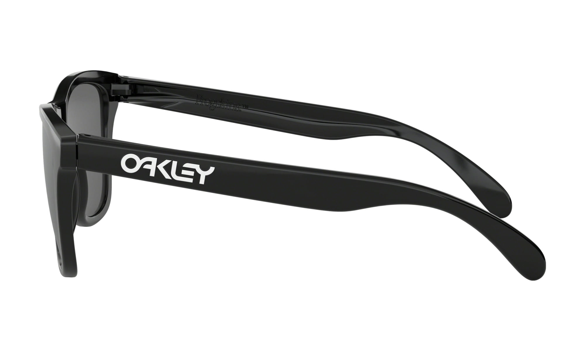 Miniatura Óculos Oakley Frogskins Polished Black lentes Grey