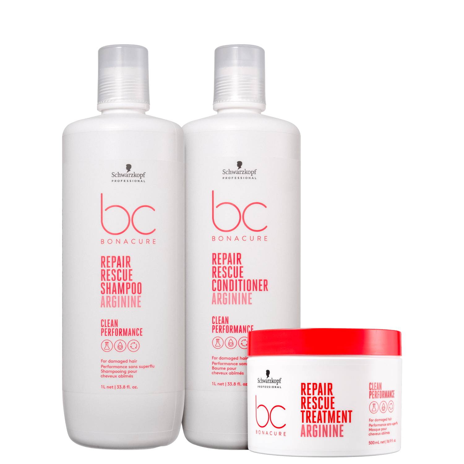 Miniatura Kit Schwarzkopf Professional BC Bonacure Clean Performance Repair Rescue Pro Trio (3 Produtos)