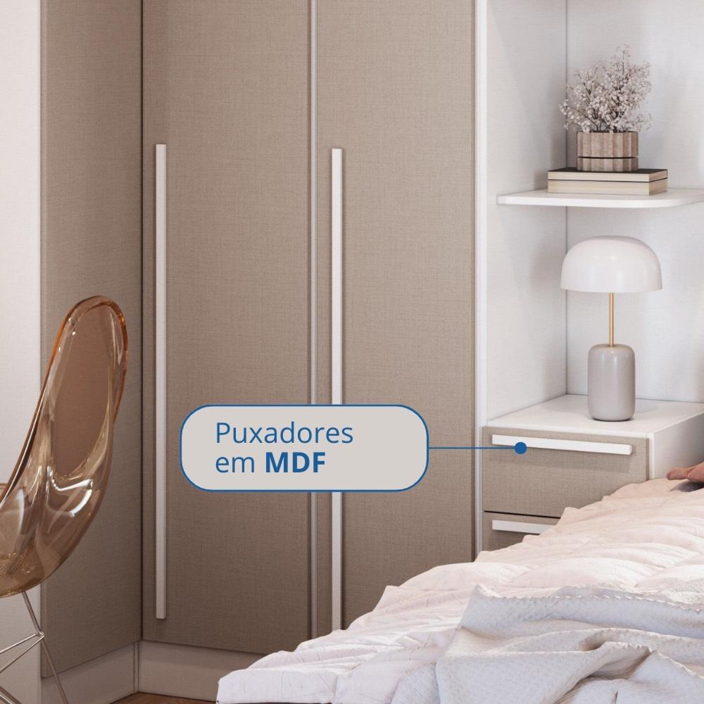 Miniatura Guarda-roupa Infantil Modulado 6 Peças Infinity Branco Line/Duna