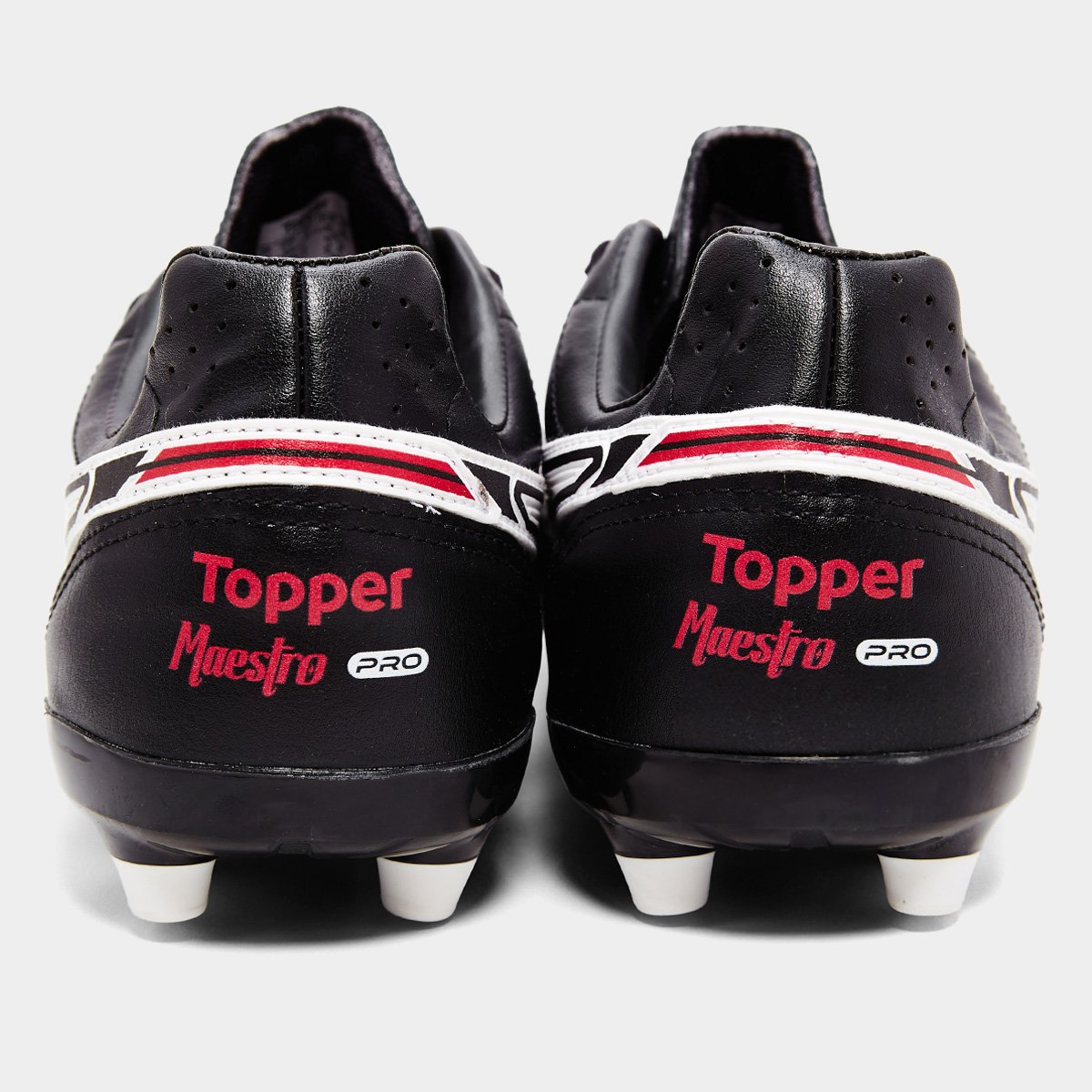 Miniatura Chuteira Campo Topper Maestro PRO V Masculina Preto+Branco - 37