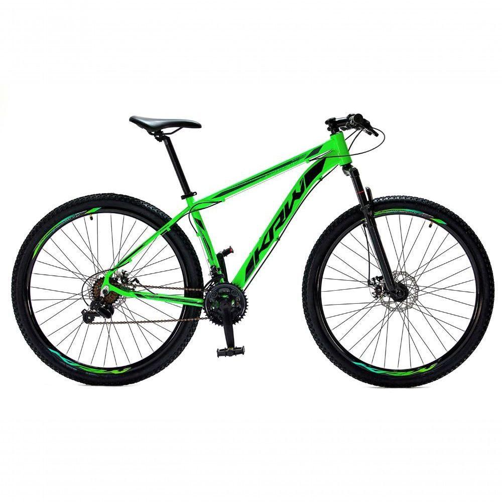 Miniatura Bicicleta Aro 29 Krw Alumínio Shimano 24 Vel Freio A Disco Suspensão S4 Verde-Preto 15.5 Verde-Preto