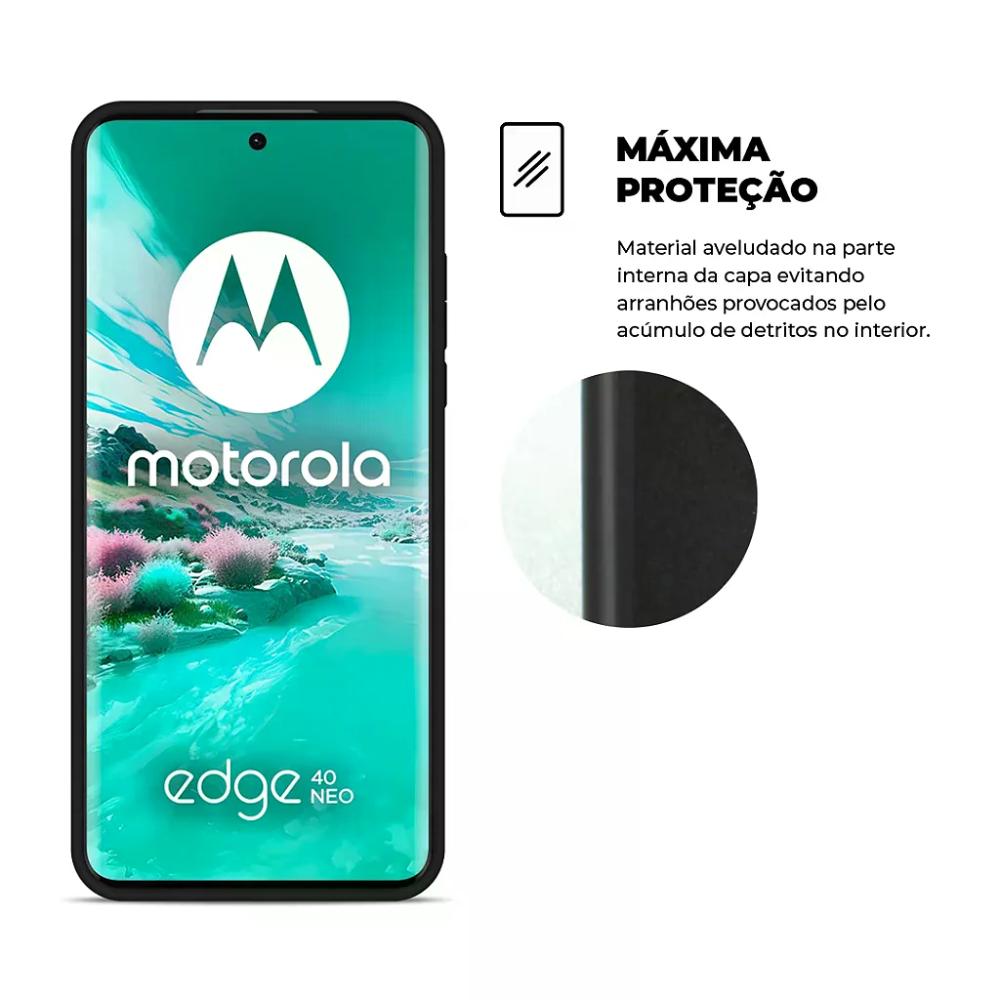 Miniatura Kit Capa Silicon Veloz e Película Hydrogel HD para Motorola Moto Edge 40 Neo - Gshield