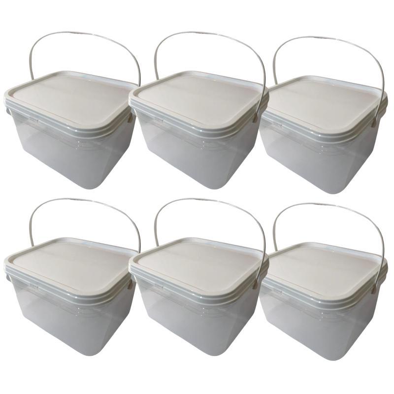 Miniatura Balde Para Mel 2.4 Litros Com Tampa-Kit 6 Pçs