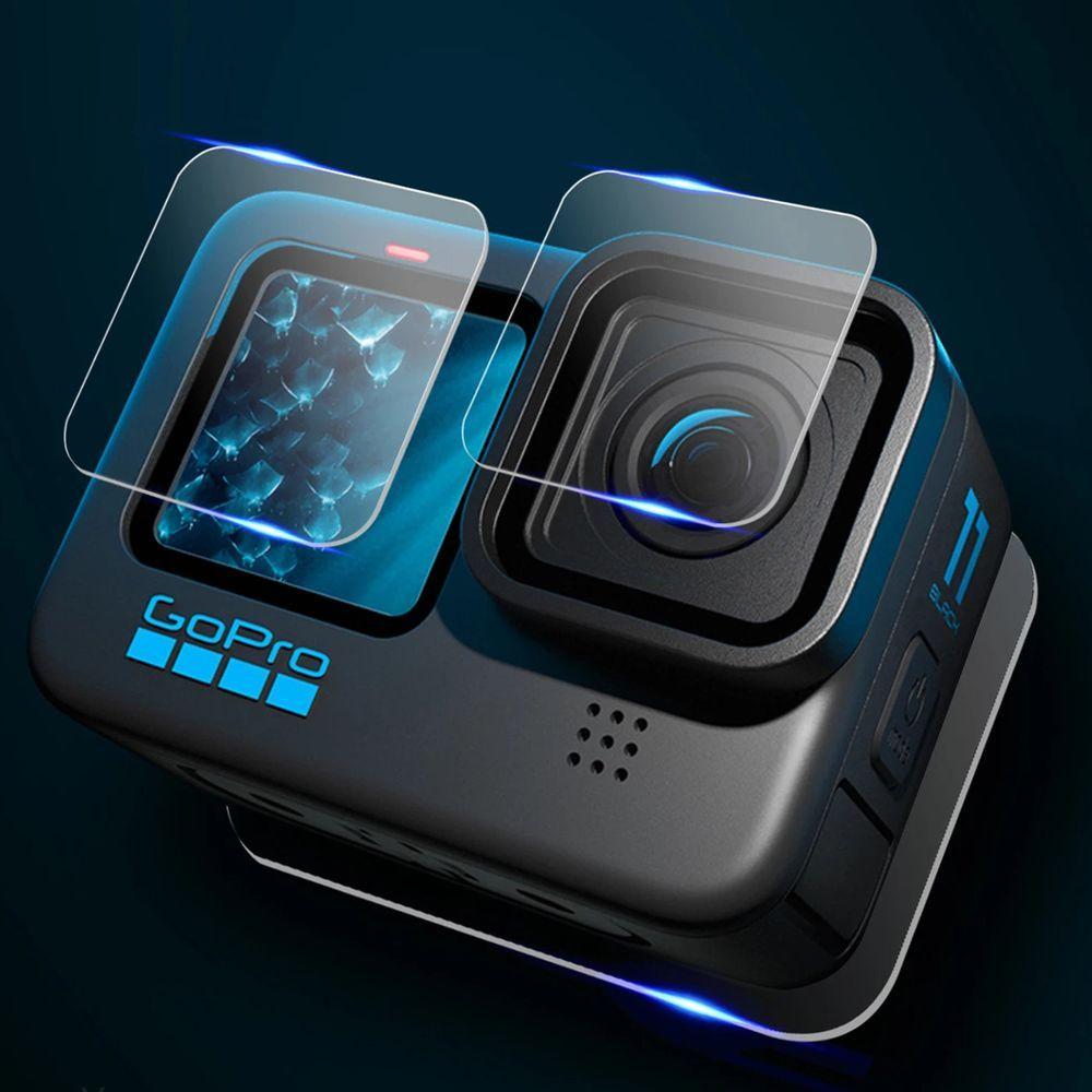 Película De Vidro Lente E Lcd Frontal/traseiro Gopro 9/10/11/12