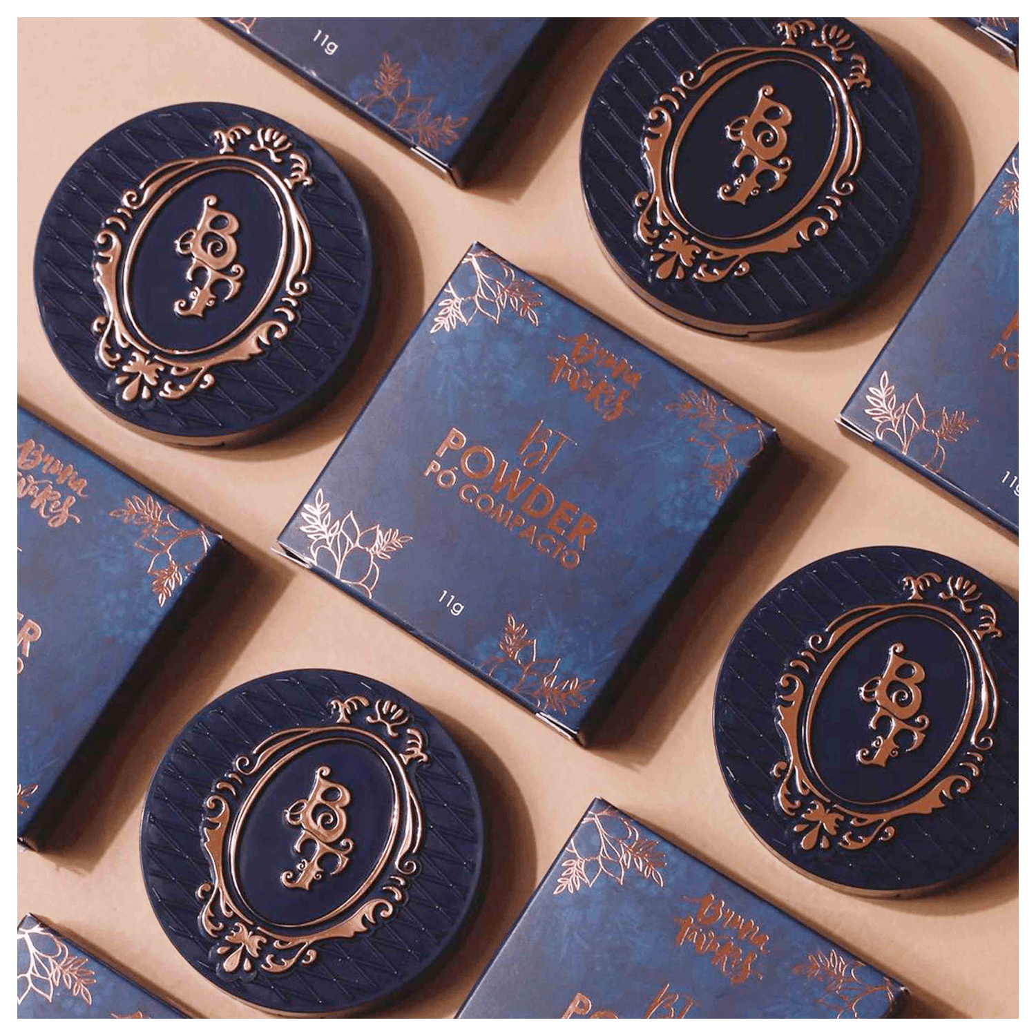 Miniatura Bruna Tavares BT Powder 50 Nova Embalagem - Pó Compacto 11g