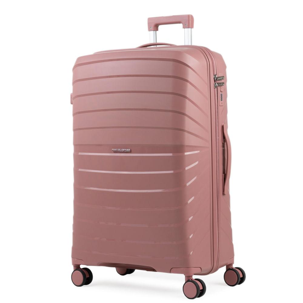 Miniatura Mala de Viagem Grande 32 Kg Polipropileno 4 Rodas Rover Rose Rosé - G