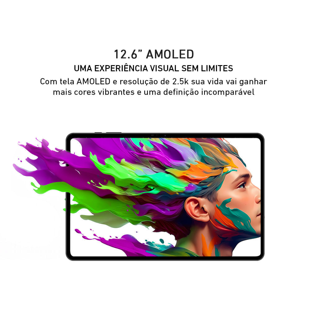 Tablet VAIO TL12 512GB 12GB RAM - 5G - Teclado Magnético e Caneta - Tela AMOLED 12.6” 2.5K - Preto