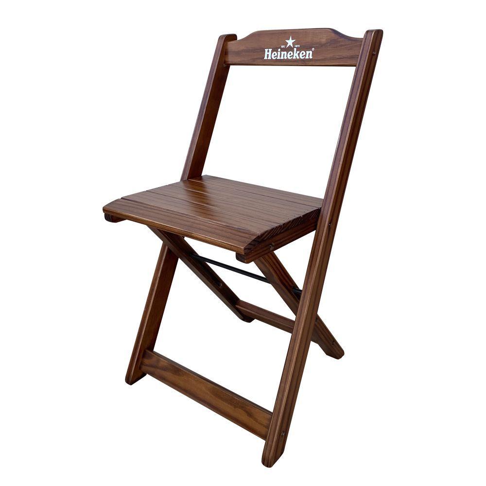 Miniatura Kit 2 Cadeiras Dobráveis Madeira Hei Imbuia