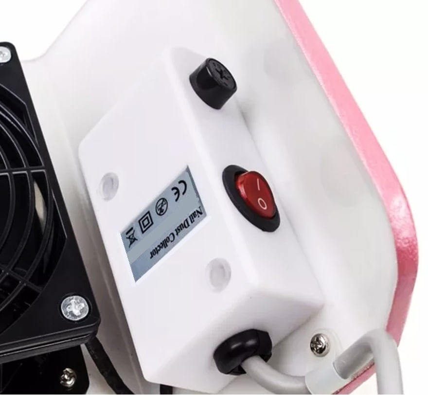 Miniatura Sugador Aspirador Coletor Pó Unhas Gel Acrigel 110v Rosa