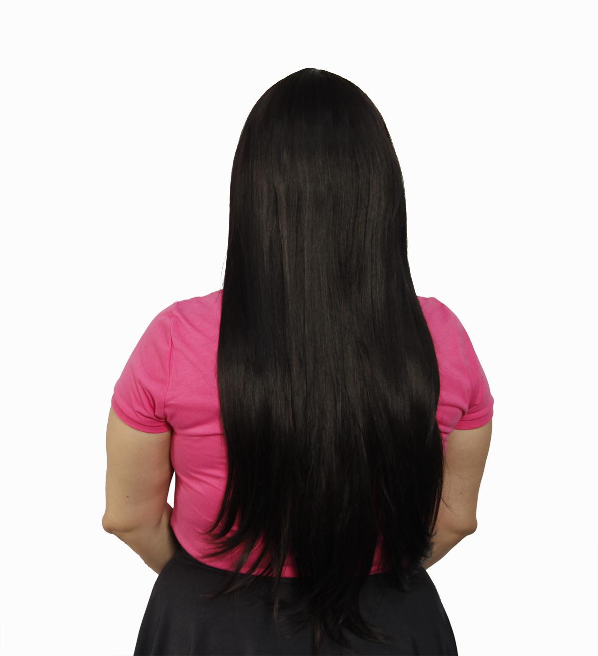 Miniatura Peruca Lace Wig Lisa Castanho Claro Fibra Futura 70Cm