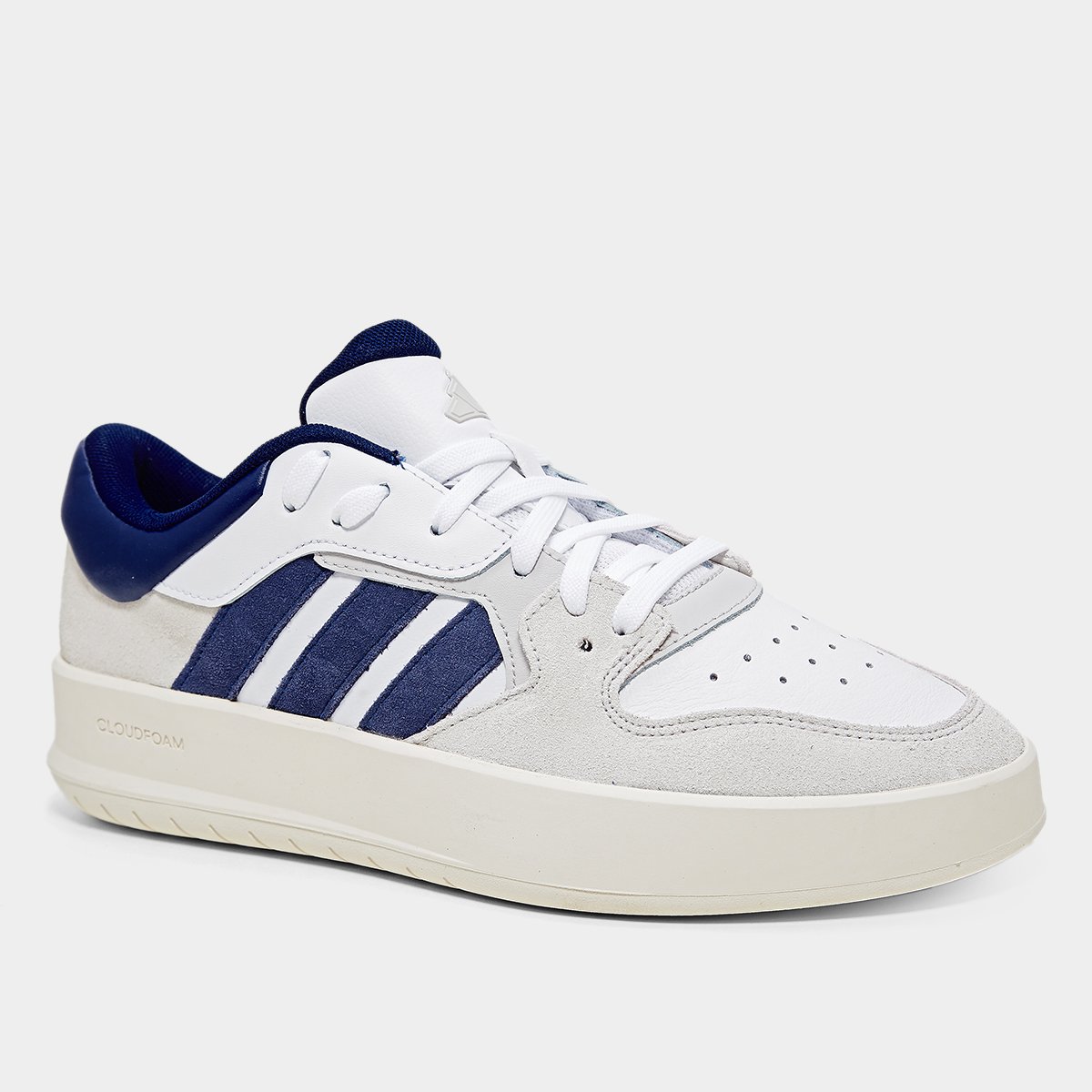 Miniatura Tênis Adidas Court 24 Masculino Branco+Azul - 38
