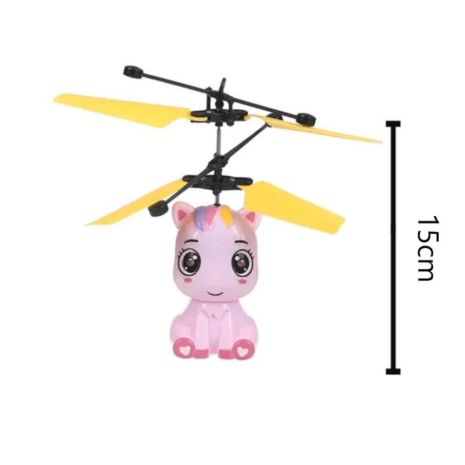 Miniatura Brinquedo Que Voa Infantil Pônei Com Sensor Drone Colorido