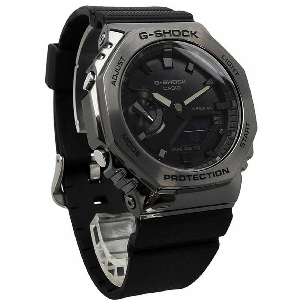 Miniatura Relógio Casio G-shock Gm-2100bb-1adr Metal Covered
