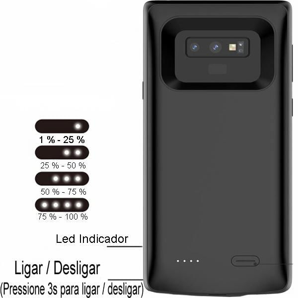 Miniatura Capa Case Para Galaxy Note 9 Com Recarregável Extra 5.000