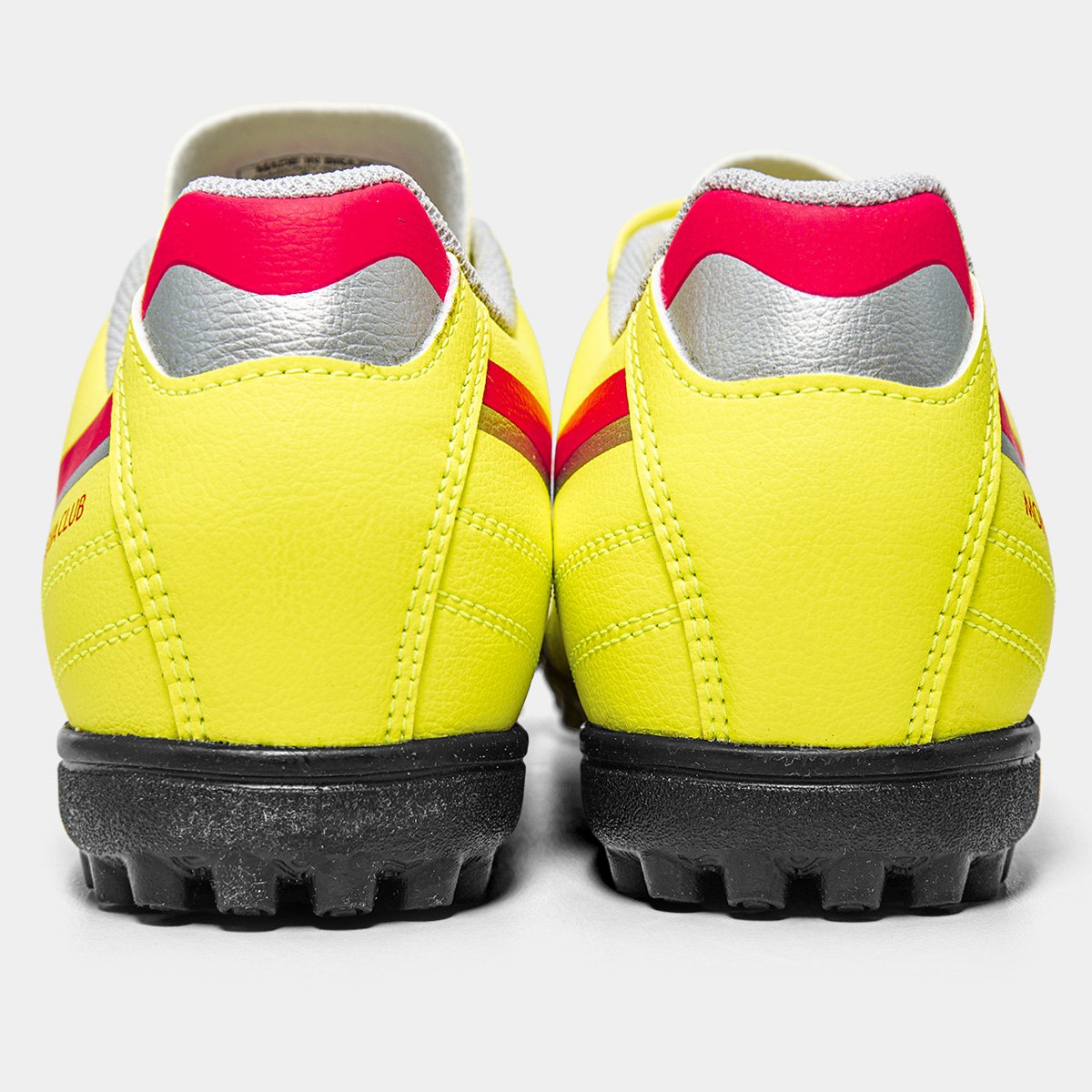 Miniatura Chuteira Society Mizuno Morelia Club Unissex Amarelo+Vermelho - 38