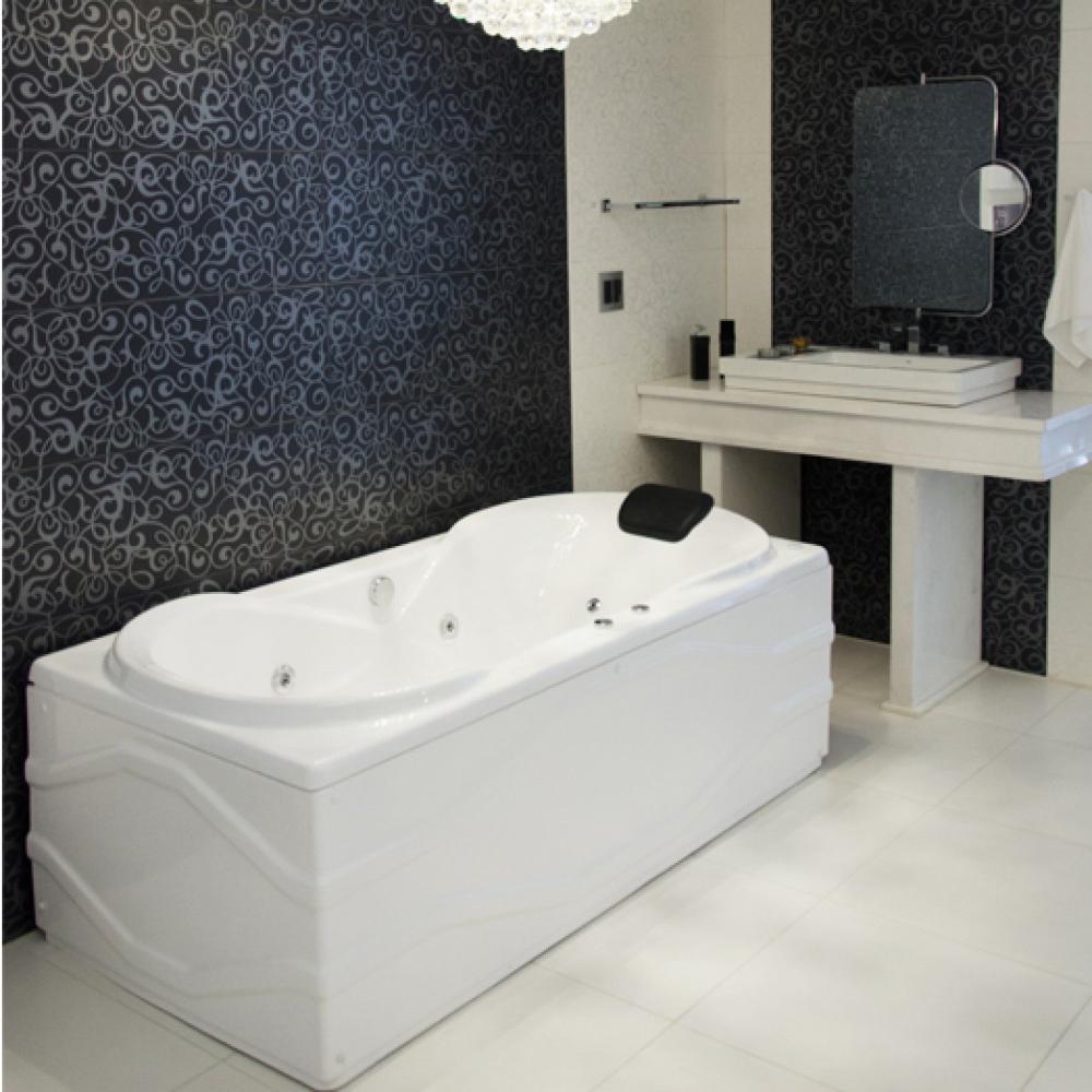 Miniatura Banheira Hidromassagem Astra Due Luxo 180cmx90cmx44cm - 04 Jatos Branco Gel-Coat P2 Sem Aquecedor 110V