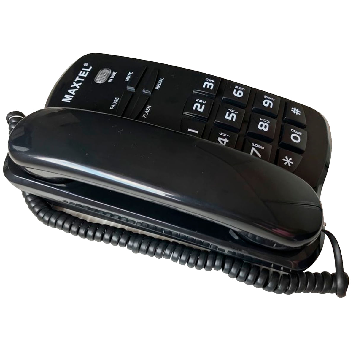 Miniatura Telefone Fixo com Fio Maxtel MT-3036 Preto