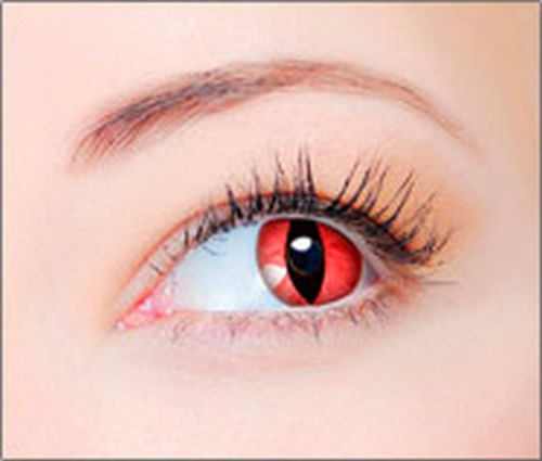 Miniatura Lentes de Contato Halloween - Vermelho e Preto