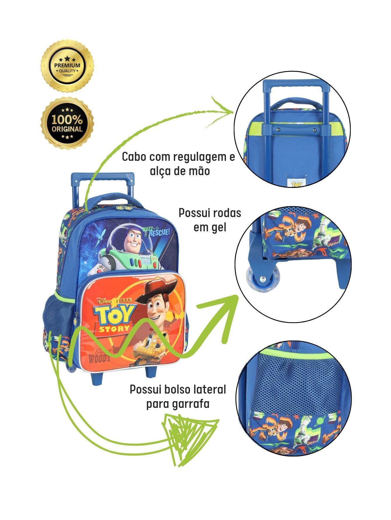 Kit Escolar Mochila De Rodas+Lancheira Toy Story - Verde