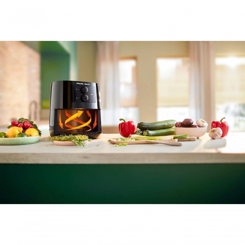 Miniatura Fritadeira Airfryer Philips Walita 4.1L Série 3000 - 1400W RI9201/91 Preta 110V
