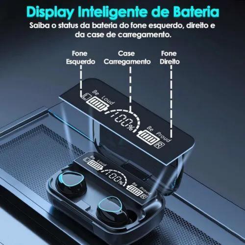 Miniatura Fone de Ouvido Bluetooth V5.1 M10 TWS - Branco