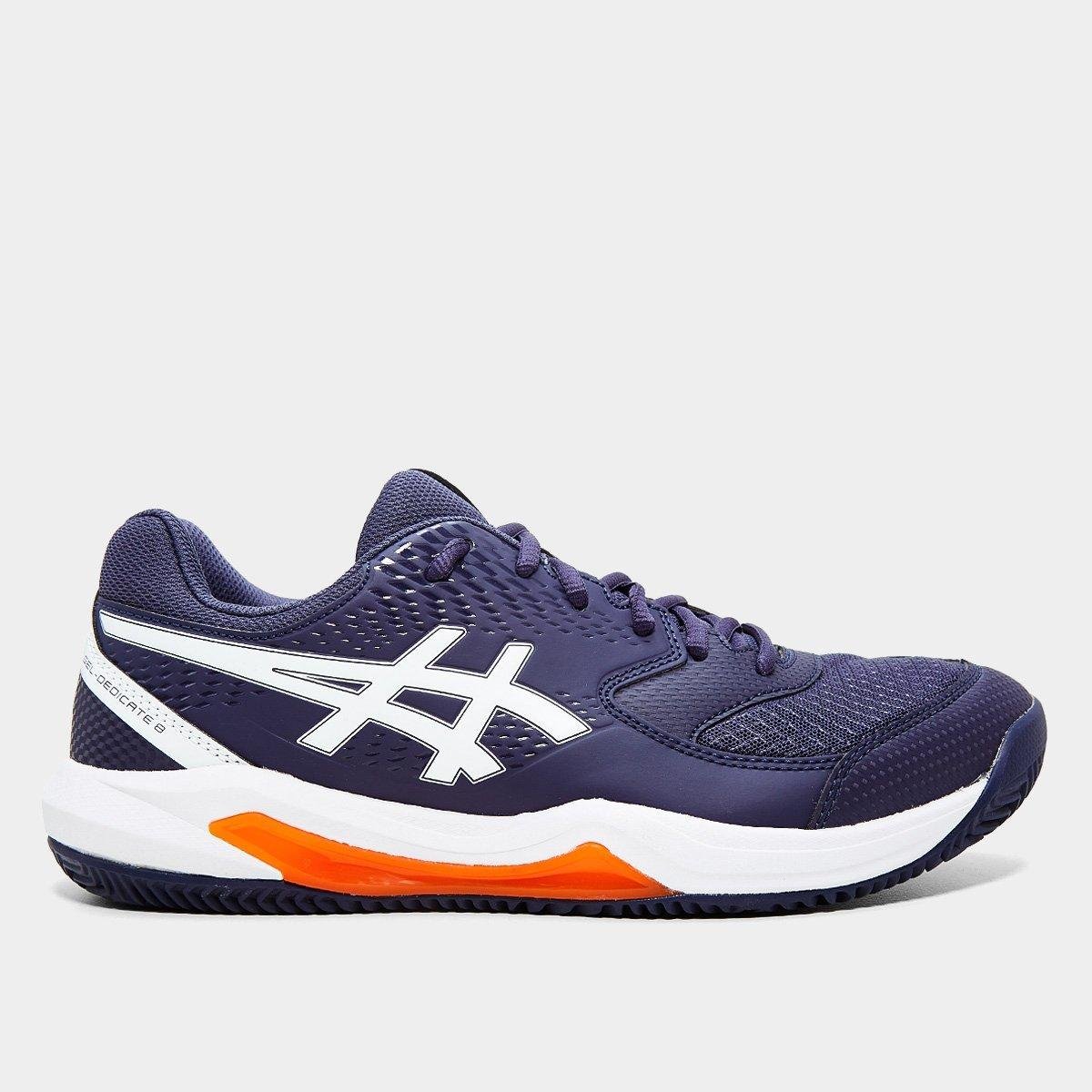 Miniatura Tênis Asics Gel-Dedicate 8 Masculino Marinho+Branco - 39