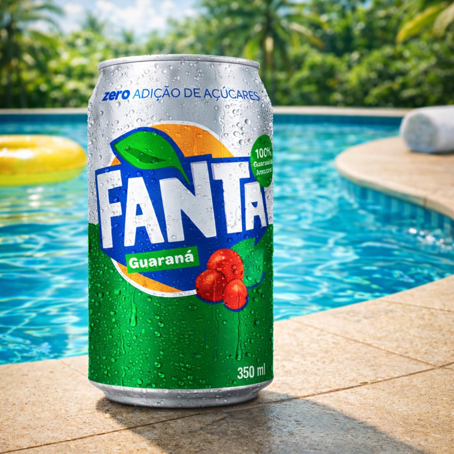 Kit 3 Refrigerante Fanta Guaraná Zero Lata 350Ml