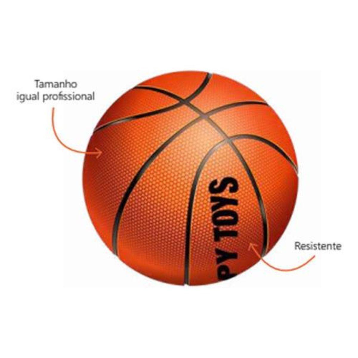 Miniatura Kit Bola De Basquete Oficial + Bomba De Ar Para Encher Bola