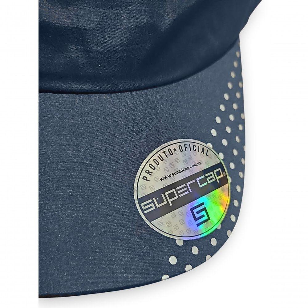 Miniatura Boné Aba Curva Esportivo Tech-cap Detalhes Supercap 38535 Azul Marinho