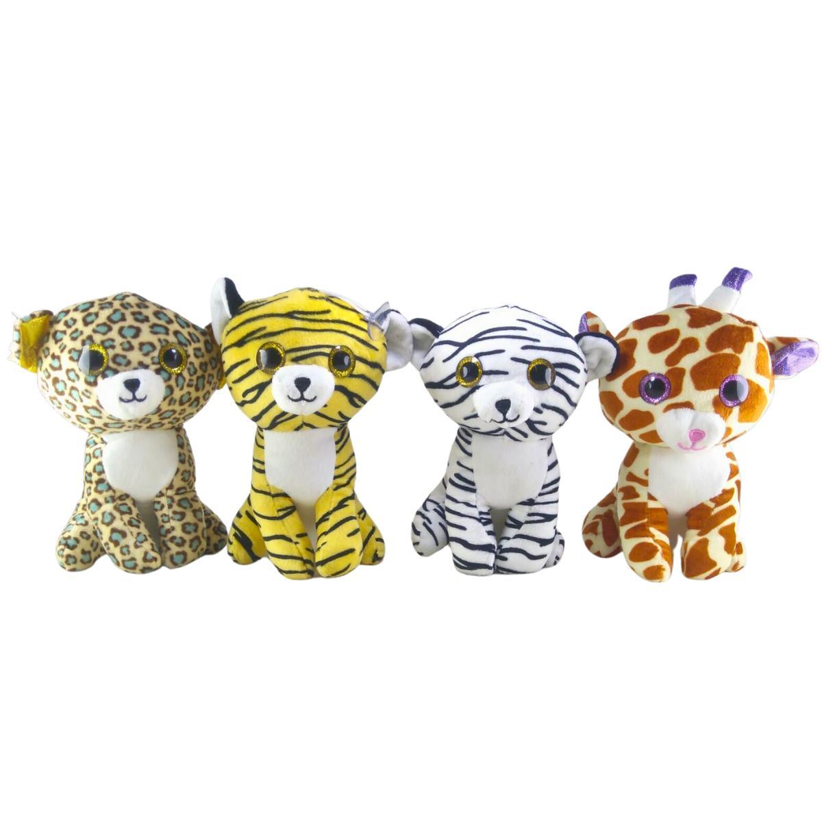Miniatura Kit Safari Selva Zoo Olhos Brilhantes 4 Un Fofinho